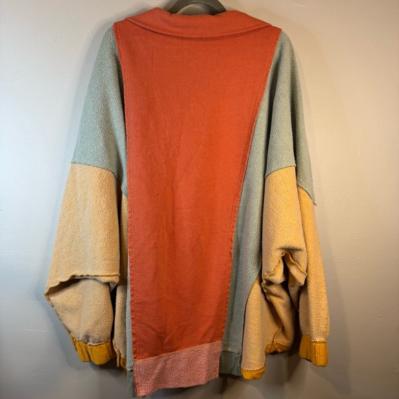 Free People Sidewalk Colorblock Sweatshirt XL - Picture 5 of 10